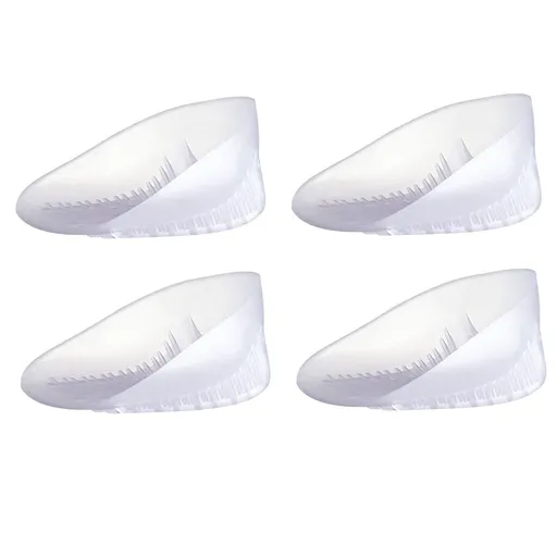 Heavy Duty Gel Heel Cups, Cushion Insert for Shock Absorption, Plantar Fasciitis, Disease and Heel Pain Relief (2 Pairs)