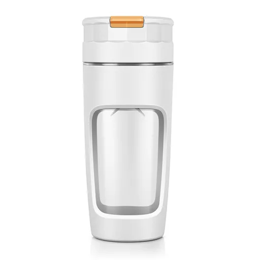 Large 600ML Portable Blender - USB-C Rechargeable Smoothie Maker with 4 Stainless Steel Blades(white)