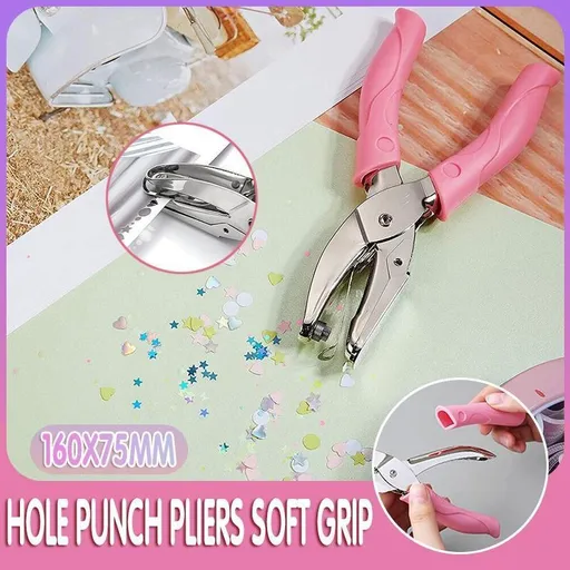 Circle/Heart/Star Shaped Metal Hole Punch Pliers - Paper Hand Puncher - 1.5mm circle