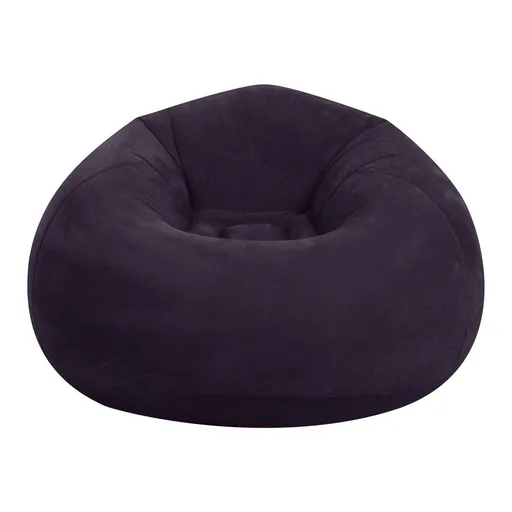 Bean Bag Chairs for Adults, Inflatable Lounge Chair, Blow up Folding Portable Inflatable Couch Lazy Sofa, Soft Flocking Material, Ideal for Reading Living Room Bedroom Camping, Black