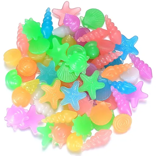 120 Pcs Glowing Pebbles, Decorative Gravel Pebbles Stones Rocks for Aquarium Fish Tank Garden Decoratio
