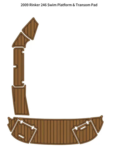 2009 Rinker 246 Swim Platform Step Pad Boat EVA Foam Faux Teak Deck Floor Mat SeaDek MarineMat Gatorstep Style Self Adhesive