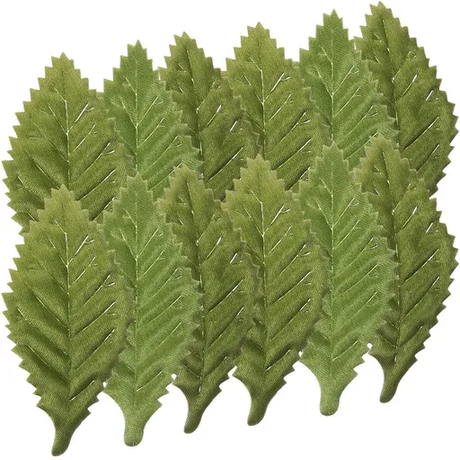 Bulk Olive Green Silk Artificial Leaves 200Pcs DIY Crafts Headpiece Creation