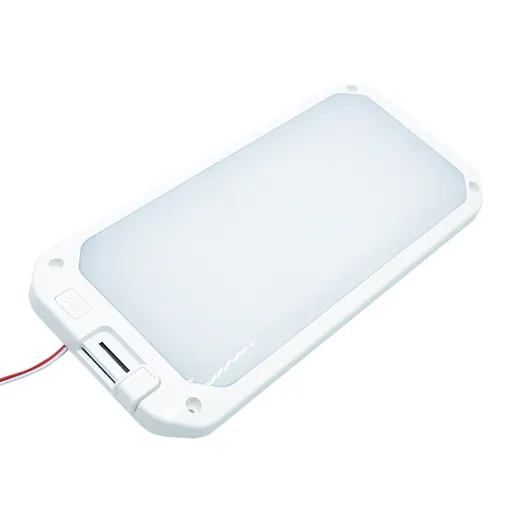 RV Interior Ceiling Light 3 Light Color Stepless Dimming Remote Control RV Dome Light for Car Yacht Carriage 12V to 30V