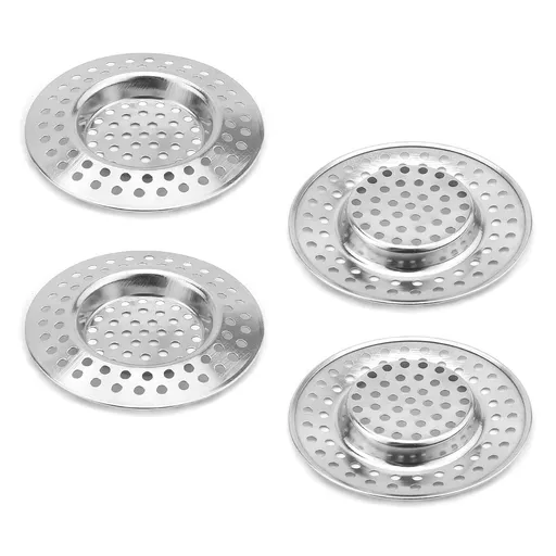 4PCS Sink Mesh Filter 3.55"x2.2 (Outer Diameter x Inner Diameter) Mesh Metal Sink Filter Stainless Steel Sewage Basket Filter