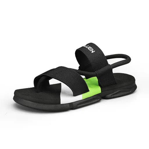 Men's 3-Color Convertible Sandals & Slippers, Outdoor Non-Slip EVA Thick-Sole Beach Shoes for Dual Wear(black-39)