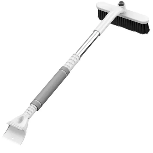 Three-in-One Extendable Car Multi-Function Ice and Frost Removal Shovel,grey