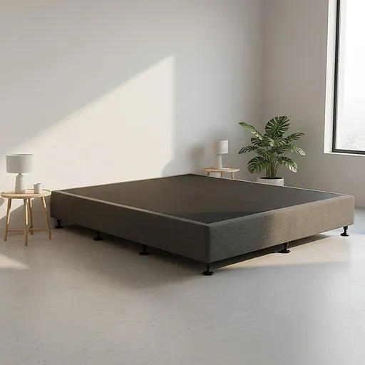 Palermo King Ensemble Bed Base Platinum Graphite Linen Fabric