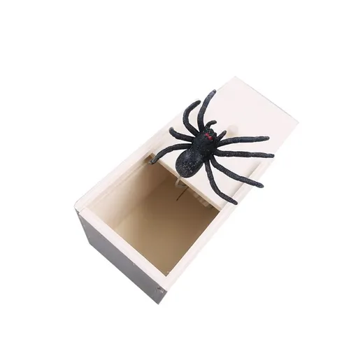 Original Spider Scare Prank Box,Handmade Fun Joke Scarebox Toy,Practical Gift Toy Spider Box Prankoy Prank for Kids Adults