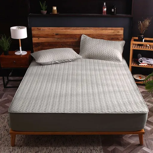 Cotton Mattress Cover 90x200cm Gray Grid Gray lattice 180*220cm brown mat