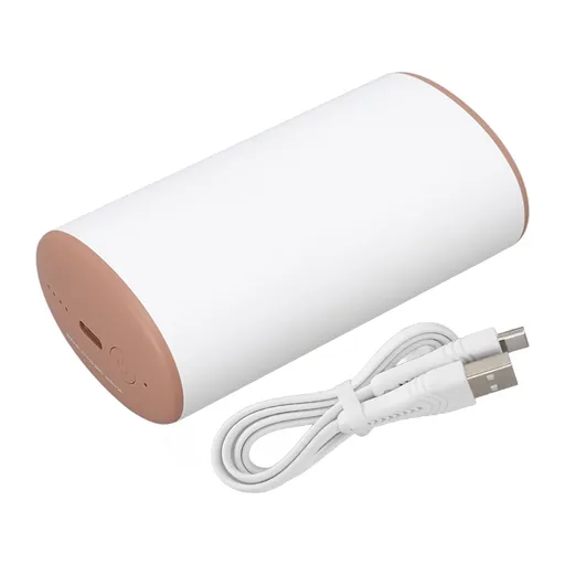 6000mAh Mini Hand Warmer Two Gears Double Protection USB Charging Pocket Heater for Winter Outdoor Brown
