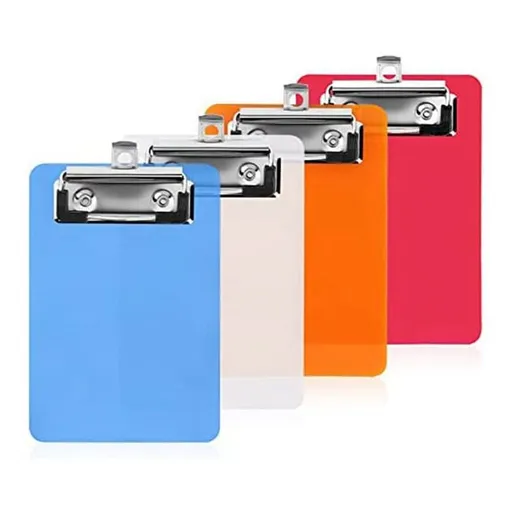 4inch x 6inch Mini Clipboard, 4Pcs Small Clipboards, Clip Board Notepads Clipboard