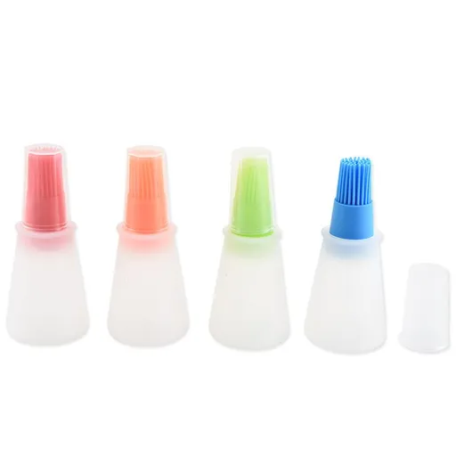 4 pcs Silicone Oil bottle brush， BBQ/Pastry Basting Brushes,Silicone Cooking Grill Barbecue Baking Pastry Oil/Honey