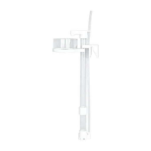 Waste Collector Aquarium Debris Remover, Blue Transparent Tube with Removable Mesh Cup Clip on Mount for Routine Water Care - White - Size 1Pack