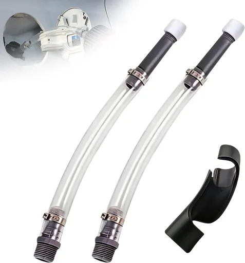 3 PCS Car Fuel Can Hoses and Bender, Racing Fuel Jug Transfer Hose, Oil Container Filler Flexible Neck Tube, Motorsport Spout Accessories for 3 & 5 & 5.5 Gallon VP Oil Jugs (White)