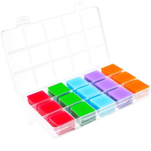 120 Pcs Diamond Painting Glue Clays with Storage Box, 5 Colors Embroidery Cross Stitch Drilling Mud Storage Organizer Box