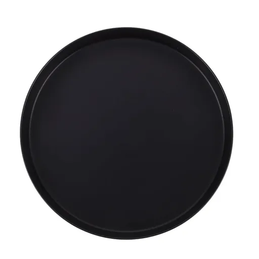 Durable Black Stainless Steel Plant Saucer for Indoor and Garden