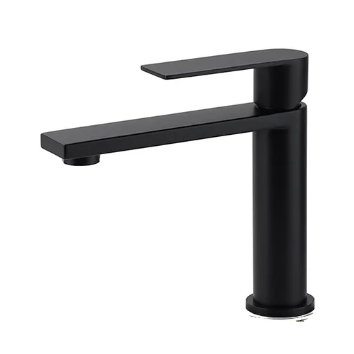 WELS Matt Black Square Short Basin Mixer Vanity Sink Faucet Laundry Spout Tap