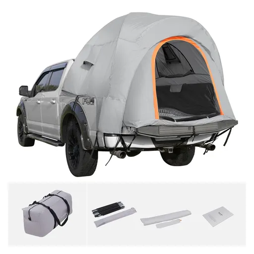 SUV Camping Tent, 8'-8' SUV Tent Attachment for Camping with Rain Layer and Carry Bag, PU2000mm Double Layer Truck Tent, Accommodate 6-8 Person, Rear Tent for Van Hatch Tailgate