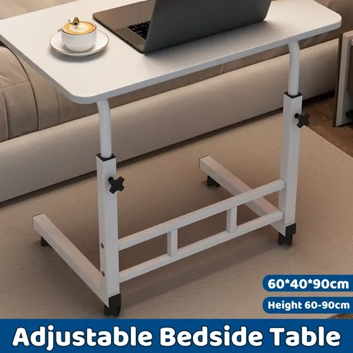 Laptop Desk Adjustable Height Mobile Side Table Ergonomic Design Stable Durable