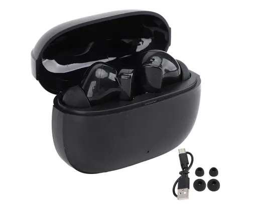 Language Translator Earbuds 144 Online Translation Languages Bluetooth 5.3 Wireless Music Device with APP for Business Travel Black