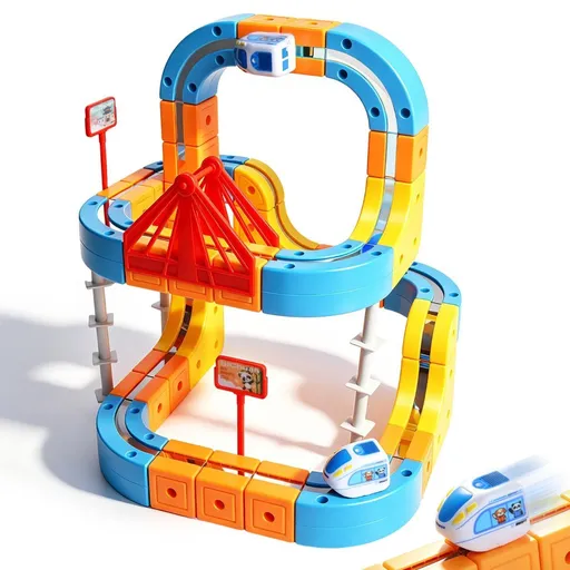 Magnetic Electric Train Set for Kids Ages 3-8, 100PCS Flexible Track Building Toy with Motorized Train, STEM Gift for Boys and Girls