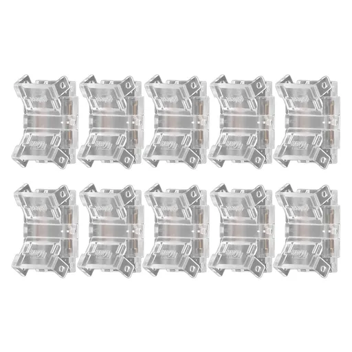 10 Pcs 2Pin 10mm LED Strip Connectors Strip to Strip Quick Connect Solderless LED Strip Lights Connectors
