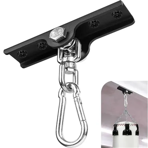 Heavy Bag Hanger - Heavy Duty Punching Bag Mount Hanger Bracket,360° Rotation Wall Ceiling Mount Wood Beam Hook for Boxing Muay Thai Training,Aerial Yoga Swing & Hammock