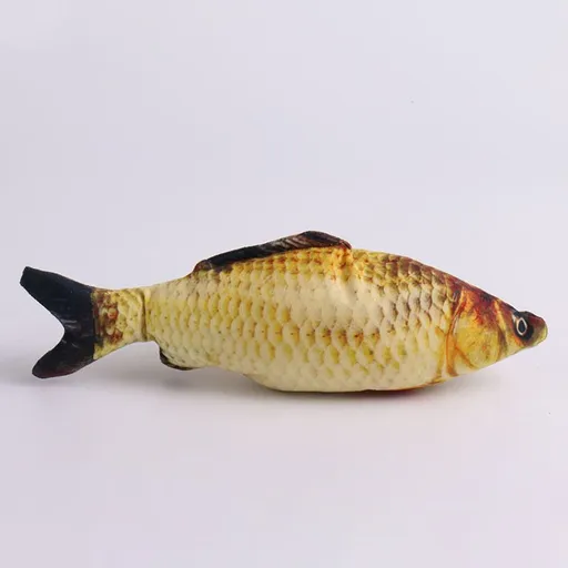 Creative Cat Toy 3D Fish Simulation Soft Plush Anti-Bite Catnip Interaction Chewing Fake Cat Fish Toy Pet Accessories