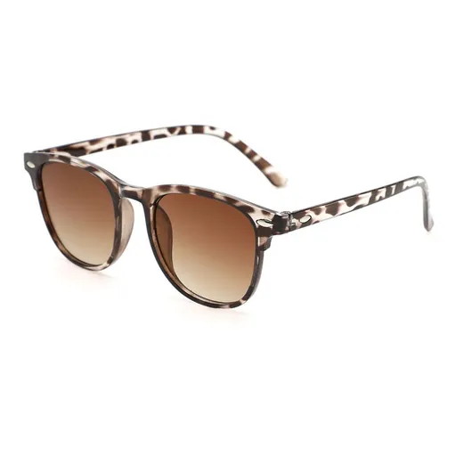 Full Frame Fashion Round Sun Glasses, Slim Face Design Retro Casual Sunglasses, White Floral Frame with Dual Tea Lenses, Christmas & Halloween Trend Gift