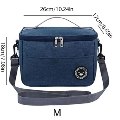Cyan Color Insulated Cooler Bag for Outdoor Picnic Basket Leakproof Collapsible Thermal Cooler Handbag