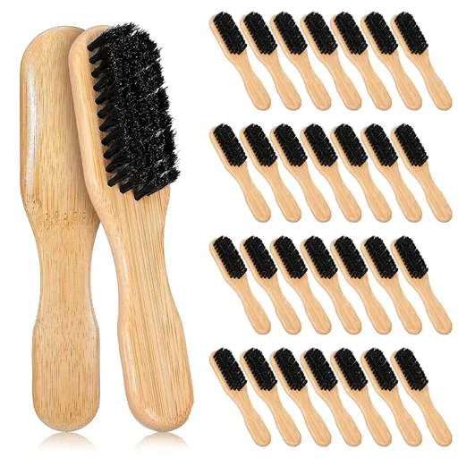 20 Pack Boar Bristle Hair Brushes, Soft Natural Bristles, Wooden Handle, for Women Men Thick Fine Hair, Natural Wood