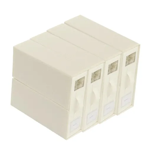 4pcs Simple Pure Colour Storage Boxes Organizer Home Office Storage Solution - Cream