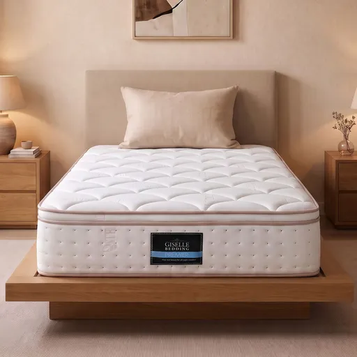 Giselle 30cm King Single Spring Mattress Tencel Cover 5-Zone Firm Back Support