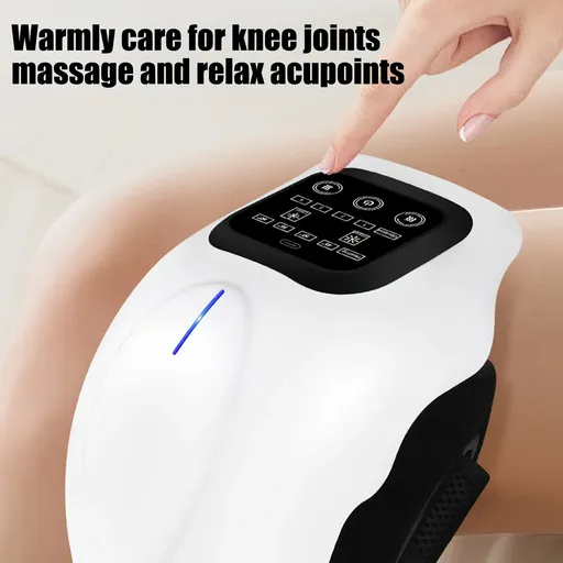 Smart Wireless Knee Massager, Airbag Kneading, Infrared Heat Therapy, 45-60°C 4-Level Temperature Control, Silent Vibration, for Arms Legs Joints, Rechargeable Portable