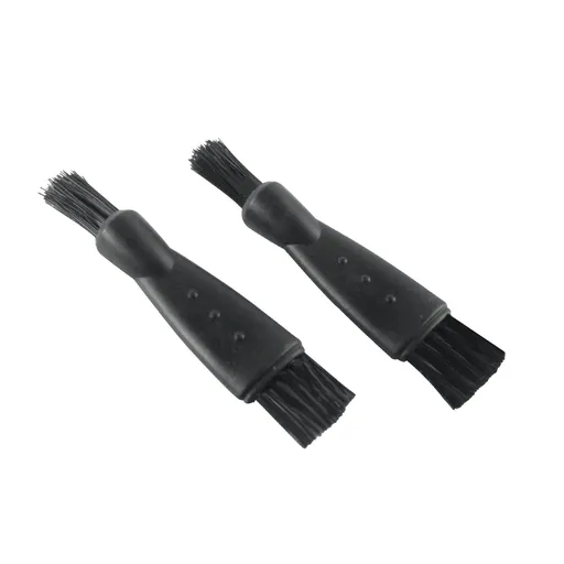2pcs，Plastic shaver dual head brush, hardware dust removal small brush, nylon brush, eyebrow trimming pen, cleaning brush