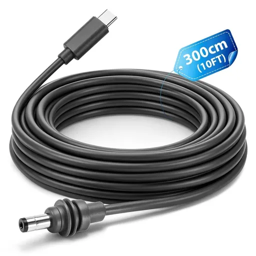 10FT 18AWG Power Cable C to DC, Plug and Play Manipulation, Without Extra Configuration, Long Cable Design for Flexible Outdoor Layout, for Car