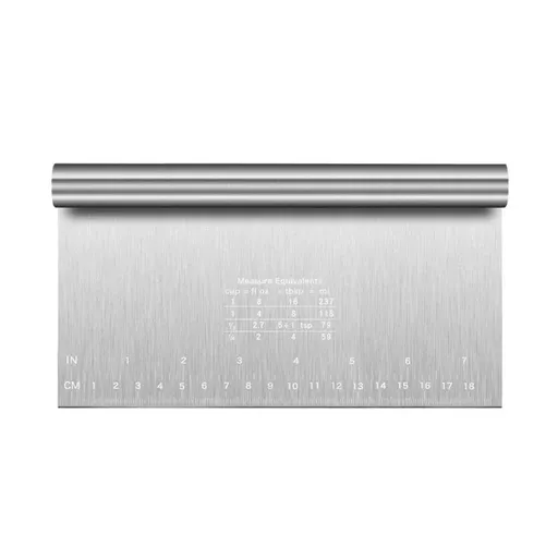 Stainless Steel Dough Cutter Knife Measurement Scraper Pastry Baking Tool - 20cm