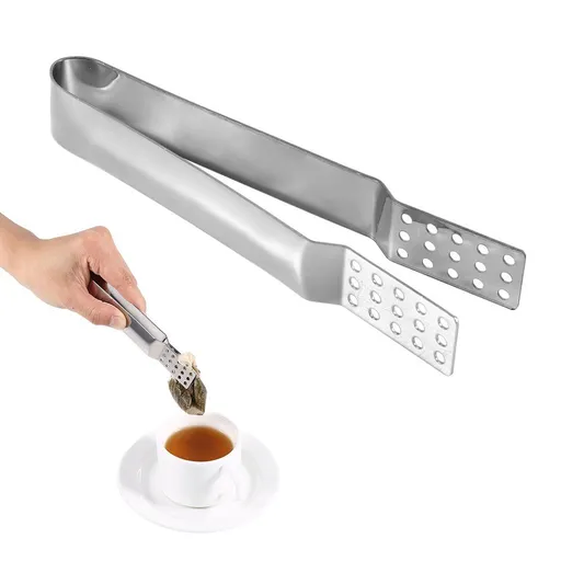 Stainless Steel Tea Bag Squeezer, Kitchen Tea Bag Tongs Herbal Tea Infuser, Tea Bag Holder Strainer Clip for Loosing Leaf
