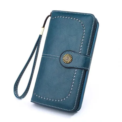 Women Wallets Purse Organizer Pouch Bag Credit Card Cash Holder Case Handbag Au - Blue