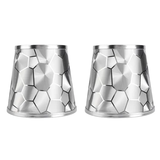 2Pcs Dustproo E14 Bulb Lamp Holder Lampshade Modern Simple Style Table Lamp Shade