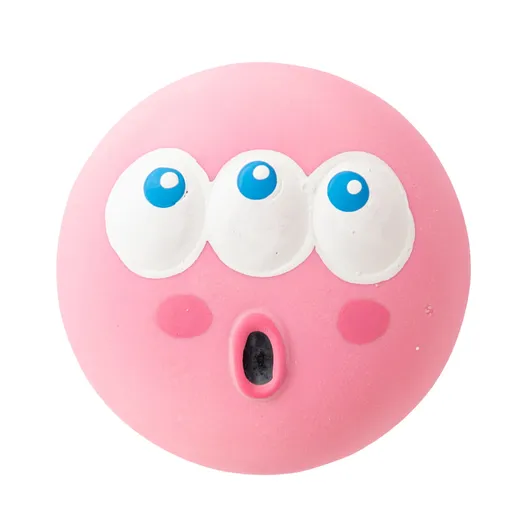 2.17" Squeaky Dog Toys Funny Chewing Latex Rubber Soft Fetch Play Interactive Squeaky Dog Balls for Puppy Small Medium Pet Dog （Pink One Size） Pink