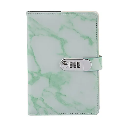 3 pcs Marble Diary with Lock, 100 Pages College Ruled Secret Journal with Lock, Waterproof Diary with Lock, Journal with Lock