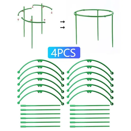 Plant Support Stakes, Free-Assembling Plant Support Cage, Tomato Cages for Vertical Climbing Plants, Vegetables, Flowers(4pcs)