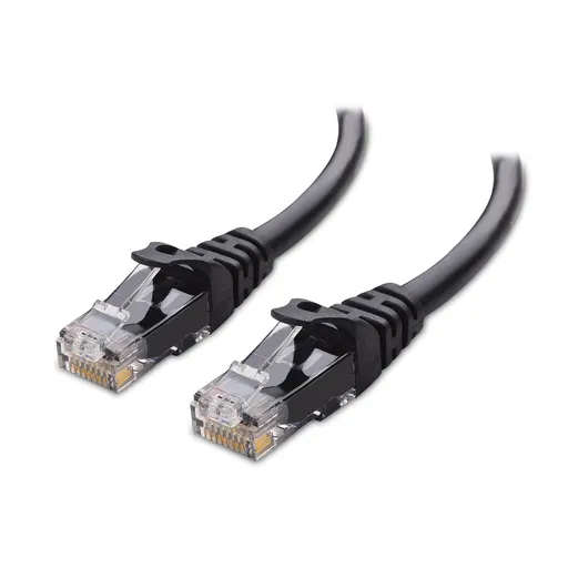 10Gbps Snagless Cat 6 Ethernet Cable - 20ft, Cat 6 Cable, Cat6 Cord, Ethernet Cord, Black