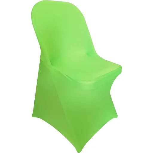 Spandex Folding Chair Cover Covers Stretch Chair Protectors for Wedding Party Events (2, apple green)