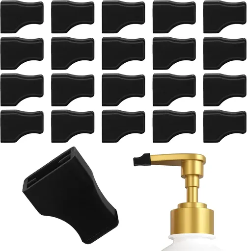 Coffee Syrup Pump Tip Covers, 20 Pack Syrup Pump Caps Black Rubber Syrups Caps Portable Practical Pourer Cap Keep Syrups Sugar Condiments Olive Clean for Pour Dispenser, Oil Liquor Bottle