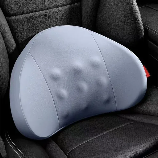 Lumbar Cushion Memory Foam Lumbar Support Pillow for Car - Mid/Lower Back Support Cushion - for Car Seat, Office Chair, Car Lumbar Support Cute Car Pandas Lumbar Pillow Car Interior Supplies A-Light Blue