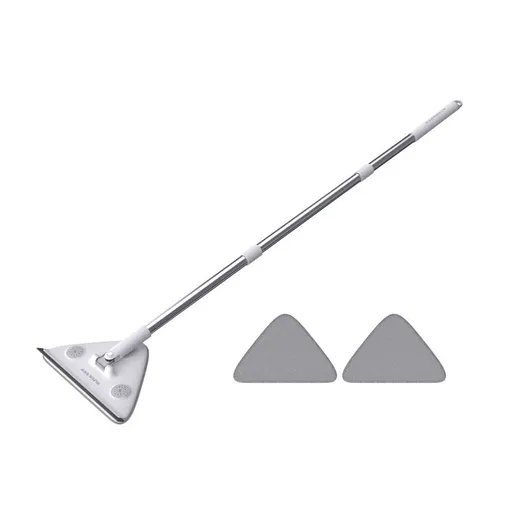 Adjustable Triangle Cleaning Mop with 119 cm Handle, Rotating Head Wall Window and Ceiling Cleaner