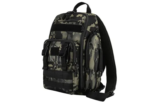 Fishing Tackle Backpack With Rod Holder Outdoor Shoulder Fishing Gear Bags - Green